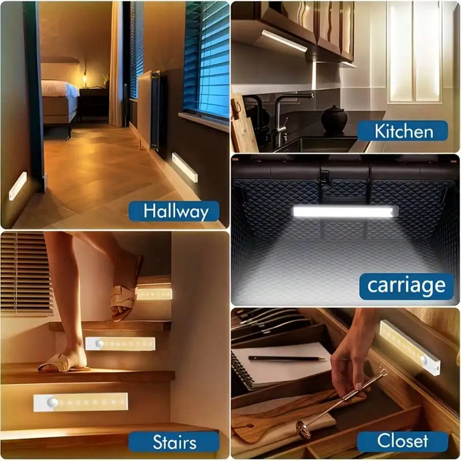 Motion Sensor Lights Dimmable USB Rechargeable for Home Cabinets