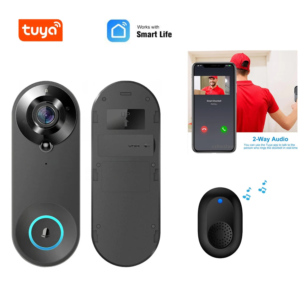 Smart Wireless Video Doorbell Camera with 1080P Night Vision for Home Security