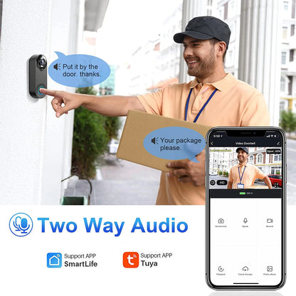 Smart Wireless Video Doorbell Camera with 1080P Night Vision for Home Security
