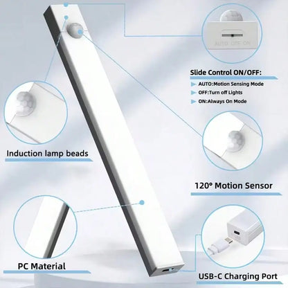 Motion Sensor Lights Dimmable USB Rechargeable for Home Cabinets