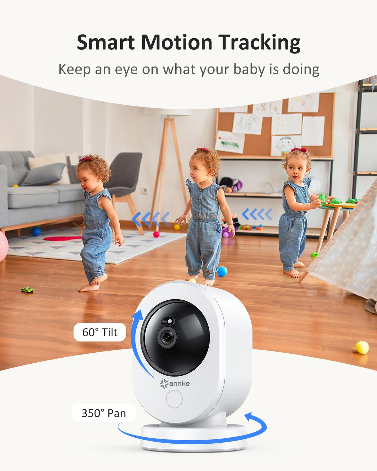ANNKE 6MP WiFi PTZ Security Camera with Auto Tracking for Home Safety
