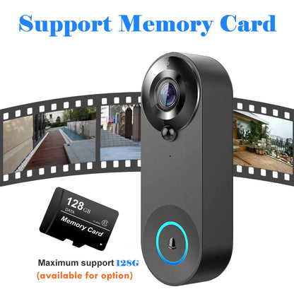 Smart Wireless Video Doorbell Camera with 1080P Night Vision for Home Security