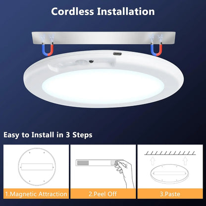 Rechargeable Wireless Motion Sensor Ceiling Lights for Easy Home Use