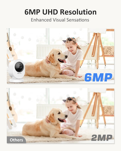 ANNKE 6MP WiFi PTZ Security Camera with Auto Tracking for Home Safety