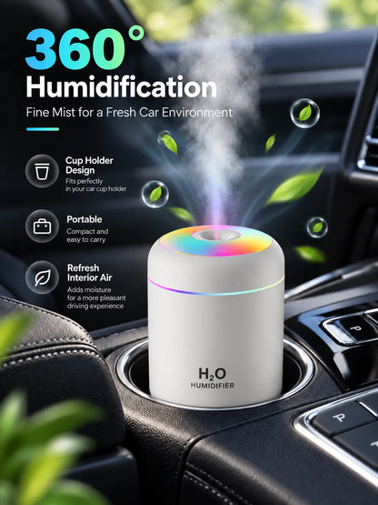 Mini USB Humidifier Cool Mist for Home Office and Travel