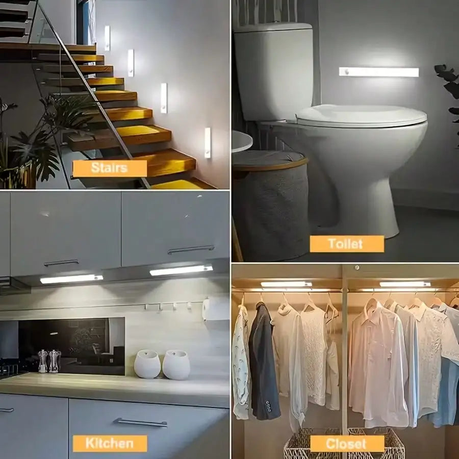 Motion Sensor Lights Dimmable USB Rechargeable for Home Cabinets